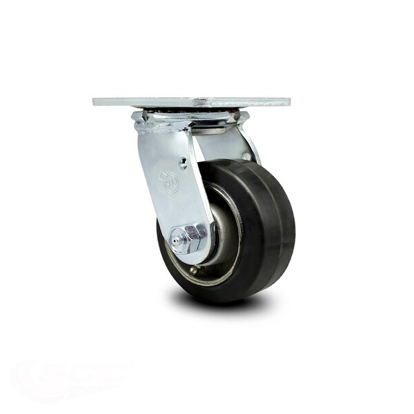 4 Inch Rubber on Aluminum Wheel Swivel Caster with Ball Bearing